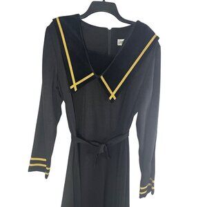 J.B.S Sailor Dress NEW Women’s 16 Black White Maxi Nautical retro VTG 80's
